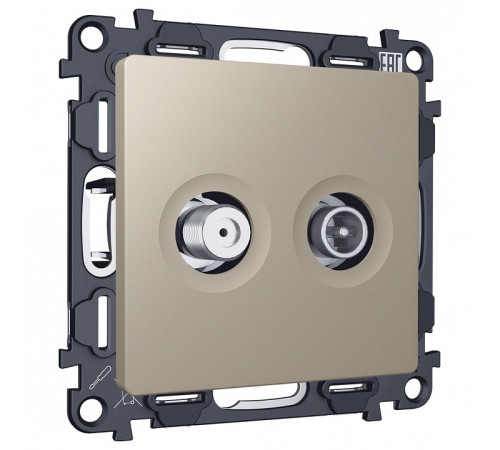 ТВ-розетка и SAT-розетка оконечная без рамки Ambrella Volt ALFA MA373310