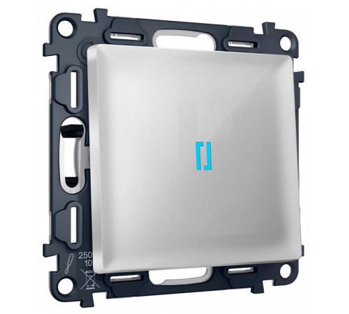 Выключатель самовозвратный одноклавишный с подсветкой, без рамки Ambrella Volt MA MA402060