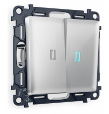 Выключатель проходной двухклавишный с подсветкой Ambrella Volt Quant MA404040