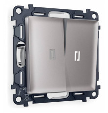 Выключатель проходной двухклавишный с подсветкой Ambrella Volt Quant MA504035