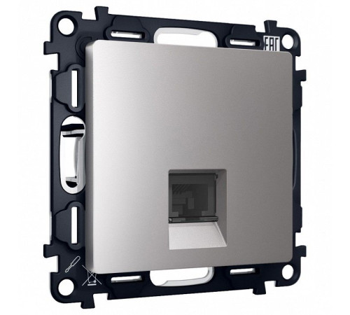 Розетка Ethernet RJ-45 и со шторками, без рамки Ambrella Volt ALFA MA512005