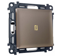 Выключатель самовозвратный одноклавишный с подсветкой, без рамки Ambrella Volt MA MA632050