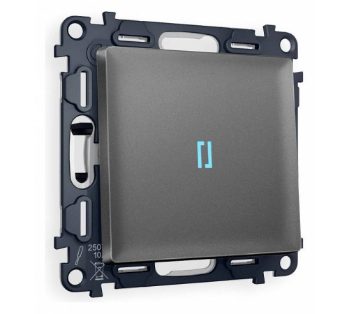 Выключатель проходной одноклавишный с подсветкой Ambrella Volt Quant MA652040