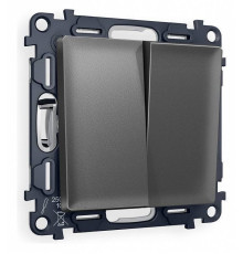 Выключатель двухклавишный без рамки Ambrella Volt Quant MA653010