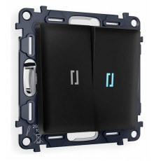 Выключатель проходной двухклавишный с подсветкой Ambrella Volt Quant MA804040