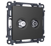 ТВ-розетка и SAT-розетка оконечная без рамки Ambrella Volt ALFA MA913310