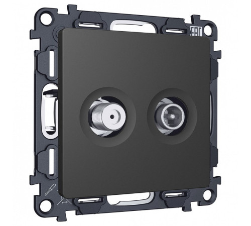 ТВ-розетка и SAT-розетка оконечная без рамки Ambrella Volt ALFA MA913310