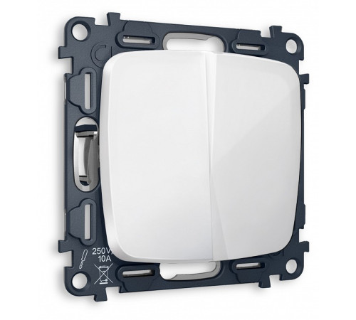 Выключатель двухклавишный без рамки Ambrella Volt MO MO103010