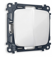 Выключатель проходной двухклавишный без рамки Ambrella Volt MO MO103020