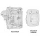 Розетка с заземлением и 2хUSB type A и C, без рамки Ambrella Volt MO MO110010