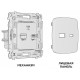 Розетка 2хUSB type A и C без рамки Ambrella Volt MO MO111010