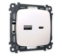 Розетка 2хUSB type A и C без рамки Ambrella Volt Quant MO211010