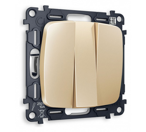 Выключатель трехклавишный без рамки Ambrella Volt Quant MO605010