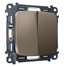 Выключатель перекрестный двухклавишный без рамки Ambrella Volt OMEGA MO633030