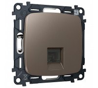 Розетка Ethernet RJ-45 и со шторками, без рамки Ambrella Volt OMEGA MO642005