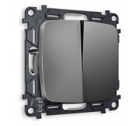 Выключатель проходной двухклавишный без рамки Ambrella Volt Quant MO653020