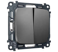 Выключатель перекрестный двухклавишный без рамки Ambrella Volt OMEGA MO653030