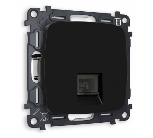 Розетка Ethernet RJ-45 и со шторками, без рамки Ambrella Volt Quant MO812010