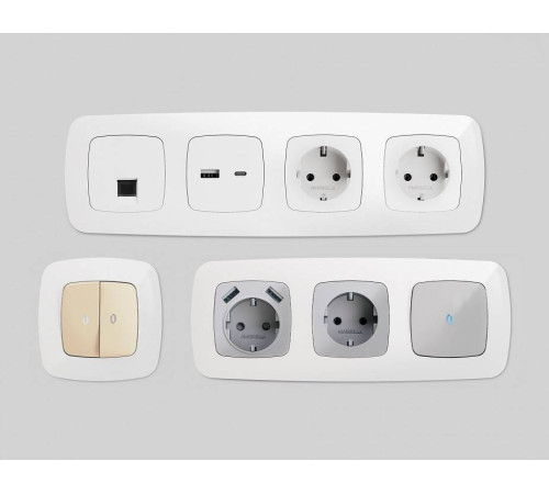 Рамка на 4 поста Ambrella Volt Ecta OF140104