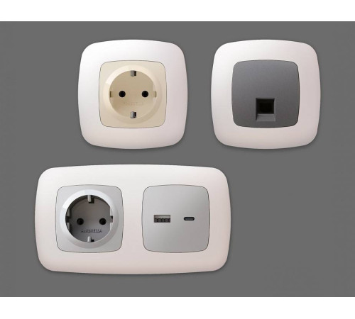 Рамка на 4 поста Ambrella Volt Ecta OF140204