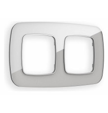 Рамка на 2 поста Ambrella Volt Radian Стекло органическое OF320402