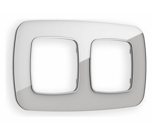 Рамка на 2 поста Ambrella Volt Radian Стекло органическое OF320402