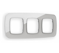 Рамка на 3 поста Ambrella Volt Radian Стекло органическое OF320403