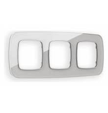 Рамка на 3 поста Ambrella Volt Radian Стекло органическое OF320403