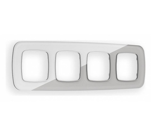 Рамка на 4 поста Ambrella Volt Radian Стекло органическое OF320404