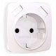 Накладка для розетки с заземлением и со шторками и 2хUSB type A Ambrella Volt Quant OP2090
