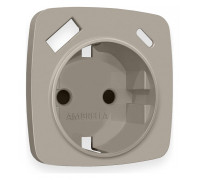 Накладка для розетки с заземлением и со шторками и 2хUSB type A и C Ambrella Volt Quant OP3700
