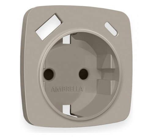 Накладка для розетки с заземлением и со шторками и 2хUSB type A и C Ambrella Volt Quant OP3700