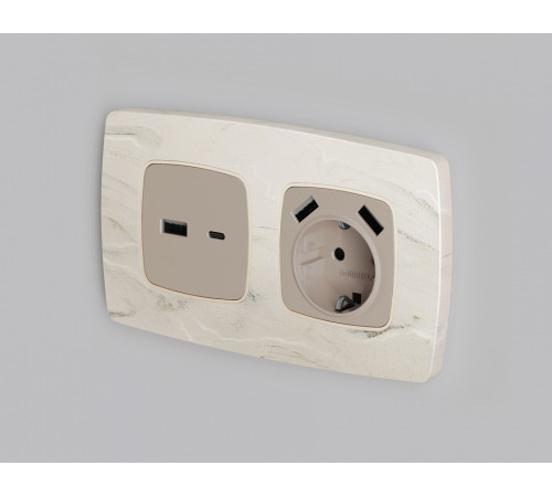 Накладка для розетки type A и C Ambrella Volt Quant OP3710