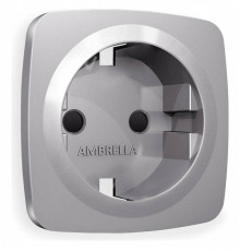 Накладка для розетки с заземлением и со шторками Ambrella Volt Quant OP5070