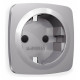 Накладка для розетки с заземлением и со шторками Ambrella Volt Quant OP5070