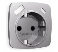 Накладка для розетки с заземлением и со шторками и 2хUSB type A и C Ambrella Volt Quant OP5100