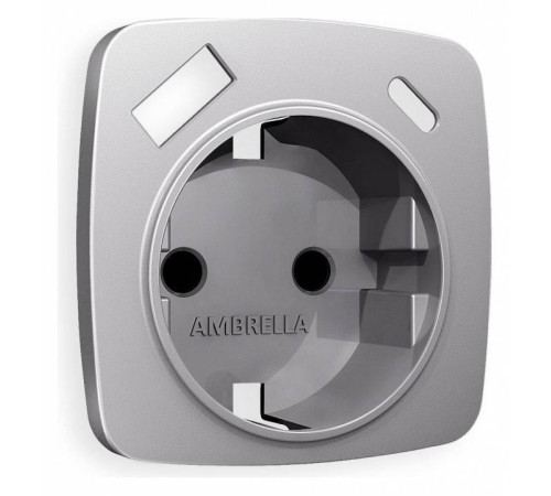 Накладка для розетки с заземлением и со шторками и 2хUSB type A и C Ambrella Volt Quant OP5100