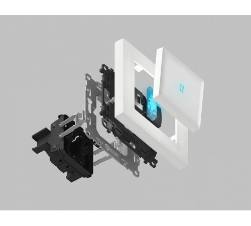 Механизм выключателя двухклавишного Ambrella Volt Quant VM115