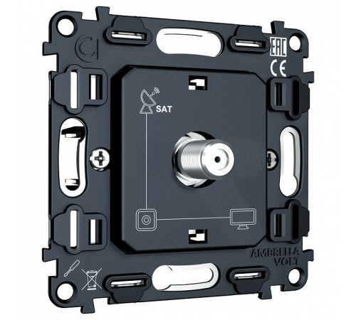 Механизм ТВ-розетки и SAT-розетки Ambrella Volt QUANT VM215