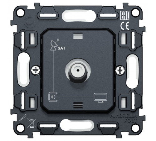 Механизм ТВ-розетки и SAT-розетки Ambrella Volt QUANT VM215