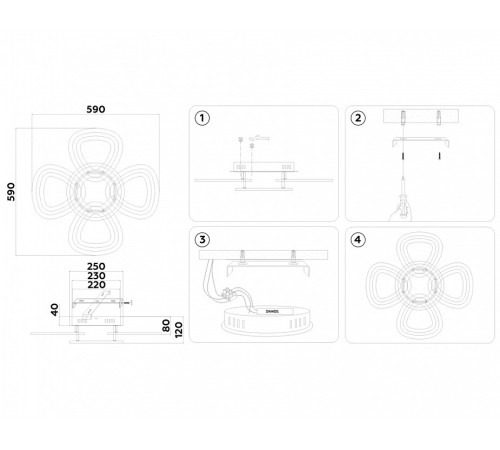 Потолочная люстра Ambrella Light FA FA8925