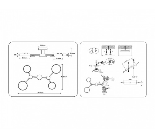 Люстра на штанге Ambrella Light FL FL4859