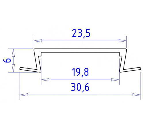 Профиль встраиваемый Ambrella Light GP GP1100WH