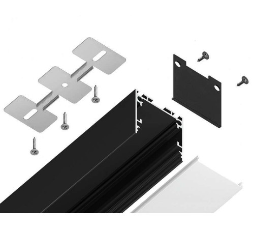 Профиль для светодиодной ленты Ambrella Light Profile System GP GP2500BK накладной черный GP2500BK