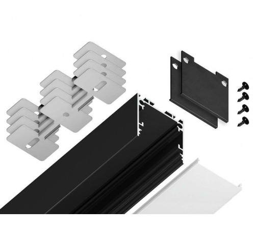 Профиль для светодиодной ленты Ambrella Light Profile System GP GP2500BK накладной черный GP2500BK