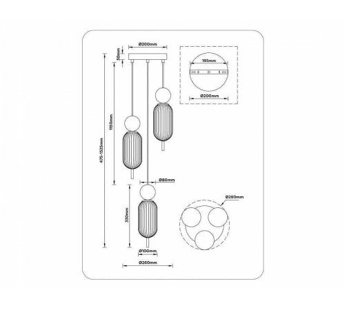 Подвесной светильник Ambrella Light LH LH53102