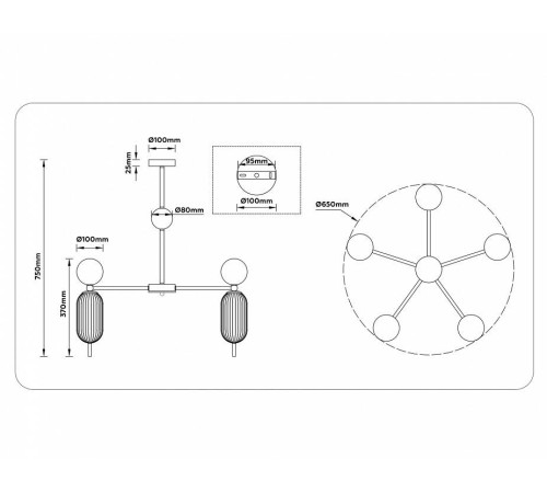 Люстра на штанге Ambrella Light LH LH53104