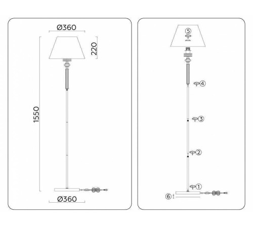 Торшер Ambrella Light LH LH71028