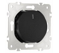 Выключатель проходной одноклавишный с подсветкой без рамки Arte Milano 202 202.33-1.black