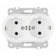 Розетка двойная с заземлением, без рамки Arte Milano am-202 202.40-2.white